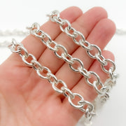 Sterling Silver Oval Cable Link Chain